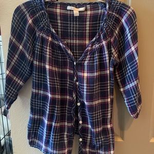 Plaid button down
